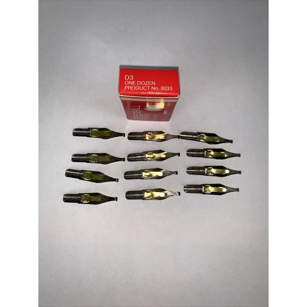 Vintage HUNT SPEEDBALL PENS D-3 Oval Easy To Use Calligraphy Pen Nibs (12) - Picture 3 of 5